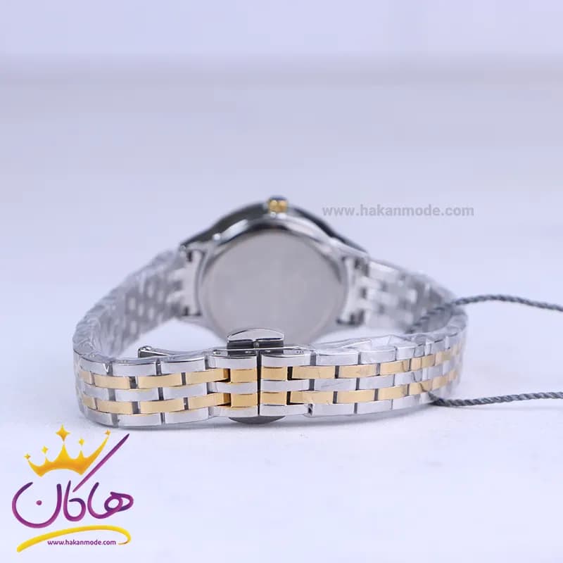 ساعت عقربه ای سولیدا زنانه فلزی نقره ای طلایی 4128/6 — تصویر ۳