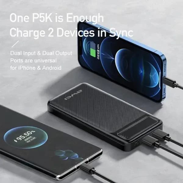 پاوربانک 10000mAh P5K اوی (AWEI) — تصویر ۳