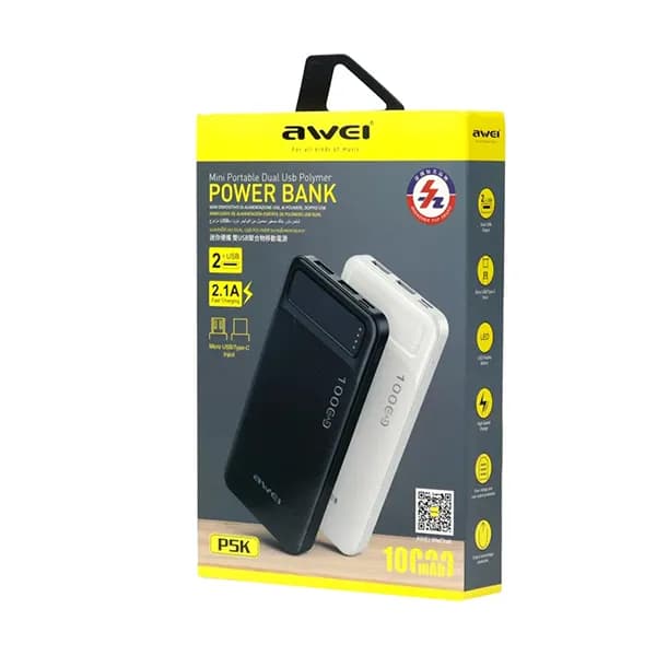 پاوربانک 10000mAh P5K اوی (AWEI) — تصویر ۲