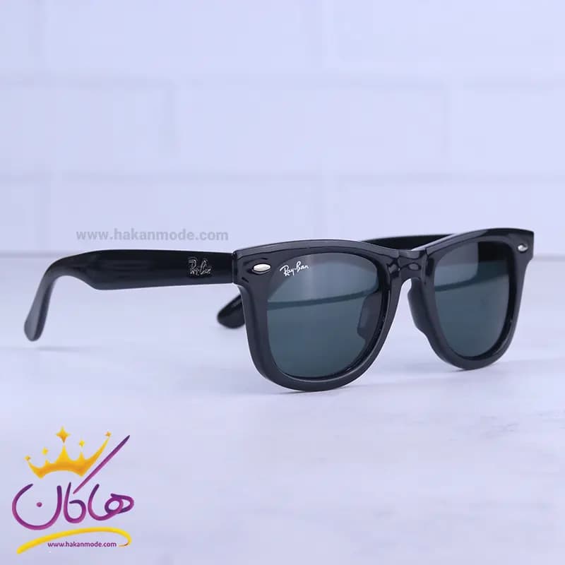 عینک آفتابی ری بن زنانه مشکی فریم ویفرر RB R2140/2S — تصویر ۳