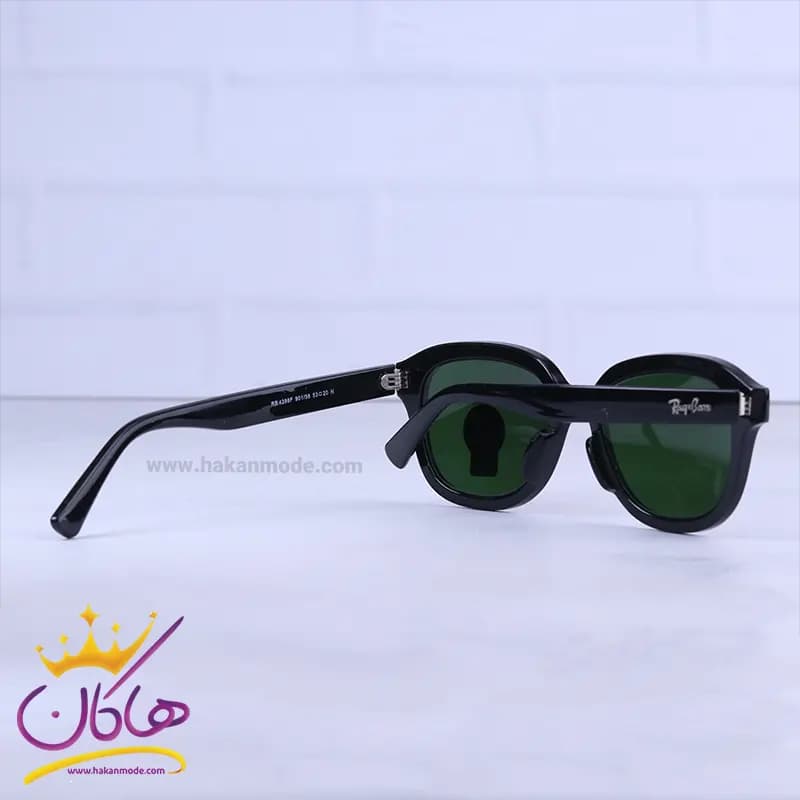 عینک آفتابی ری بن زنانه مشکی شیشه سبز RB 4398/1 — تصویر ۳