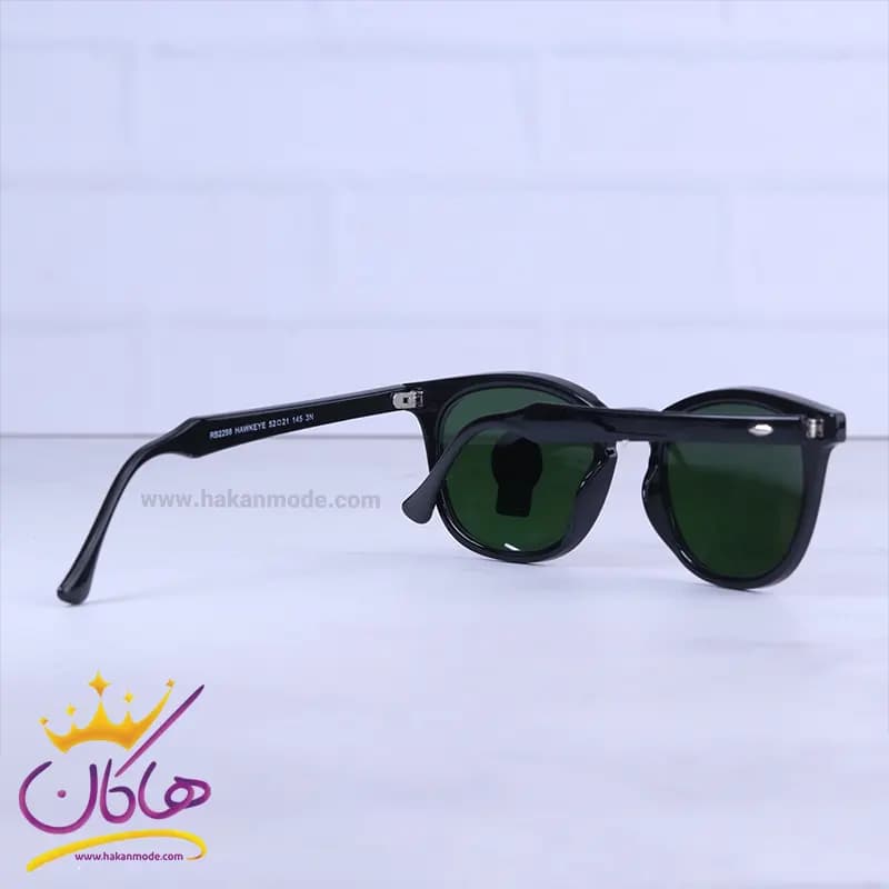 عینک آفتابی ری بن زنانه مشکی شیشه سبز RB 2298/1 — تصویر ۳