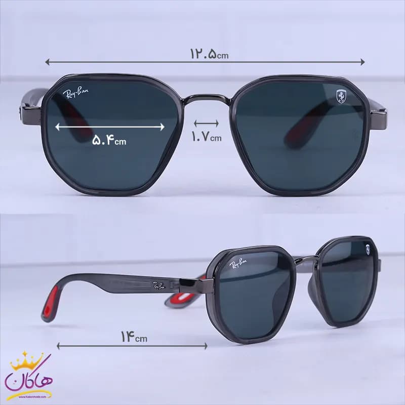 عینک آفتابی ری بن فراری مردانه فریم مربع RB 3674/3 — تصویر ۲