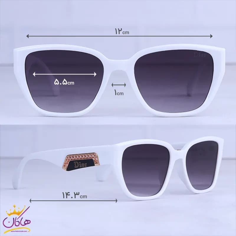 عینک آفتابی دیور زنانه فریم گربه ای سفید CP 1002/2 — تصویر ۲