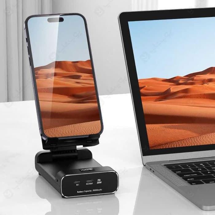 پاوربانک 10000mAh و پایه نگهدارنده تاشو گرین لاین مدل GNFLDPBST — تصویر ۲