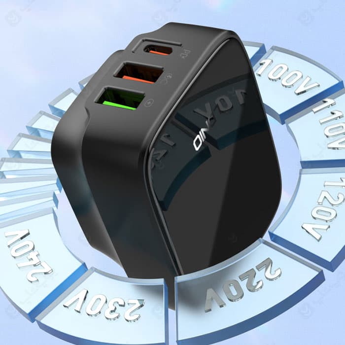 شارژر دیواری 32W الدینیو مدل Q334 با کابل USB به تایپ C به طول 1 متر — تصویر ۴