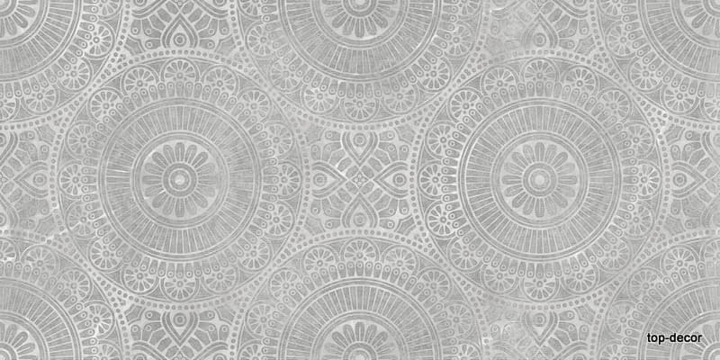 پوستر دیواری طرح ماندالا طوسی مدل Silver Mandala Pattern
