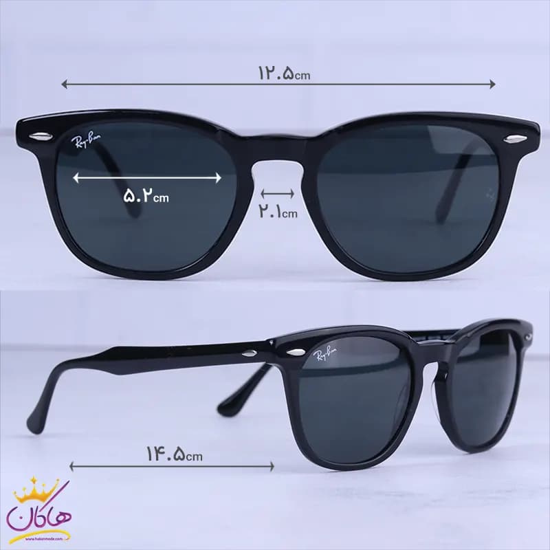 عینک آفتابی ری بن زنانه فریم ویفرر مشکی RB 2298/2 — تصویر ۲