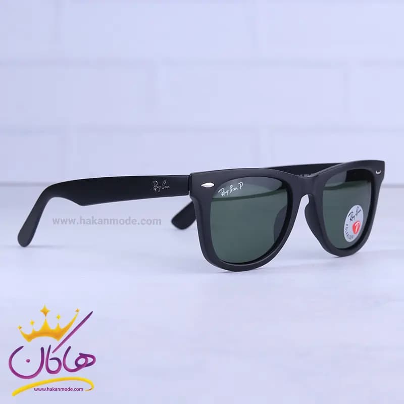 عینک آفتابی مردانه ری بن مشکی پلاریزه RB 2140-E/1 — تصویر ۴