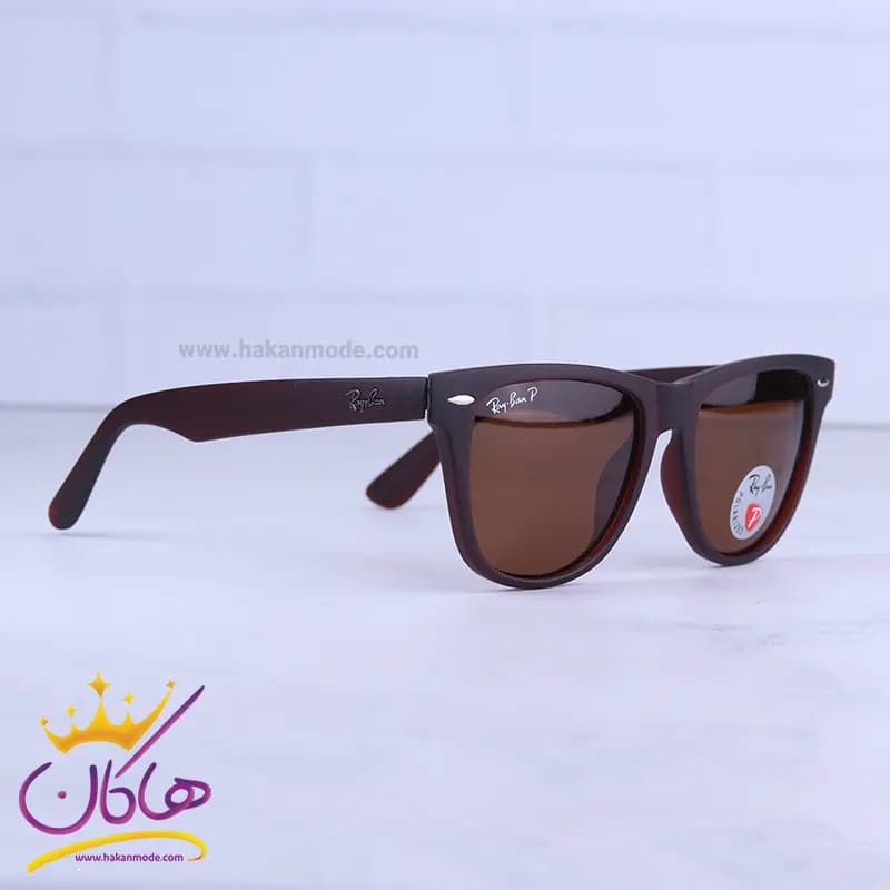 عینک آفتابی مردانه ری بن قهوه ای پلاریزه RB 2140-M/3 — تصویر ۴