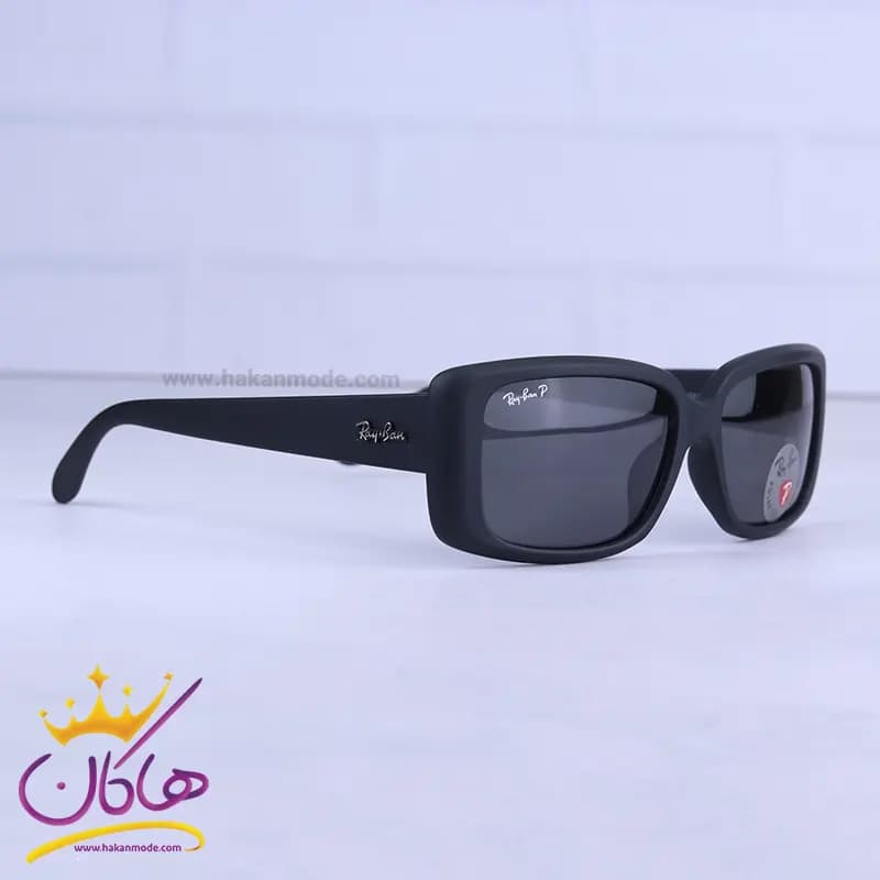 عینک آفتابی مردانه ری بن فریم مشکی پلاریزه RB 4389/1 — تصویر ۴