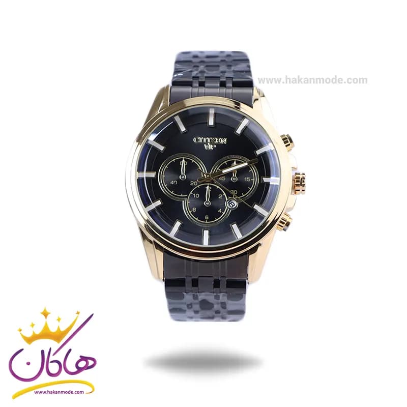 ساعت مچی سیتیزن مردانه فلزی مشکی قاب طلایی G 9766/1