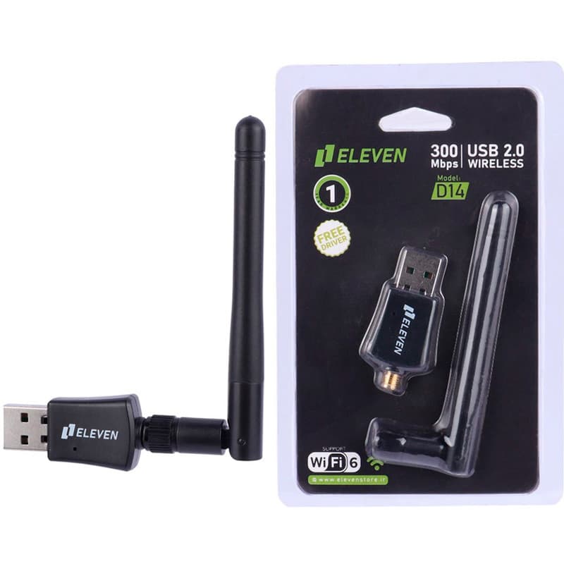کارت شبکه وایرلس آنتن دار Eleven مدل D14 300Mbps