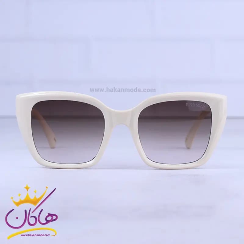 عینک آفتابی هرمس زنانه فریم کرم پروانه ای 8922/1