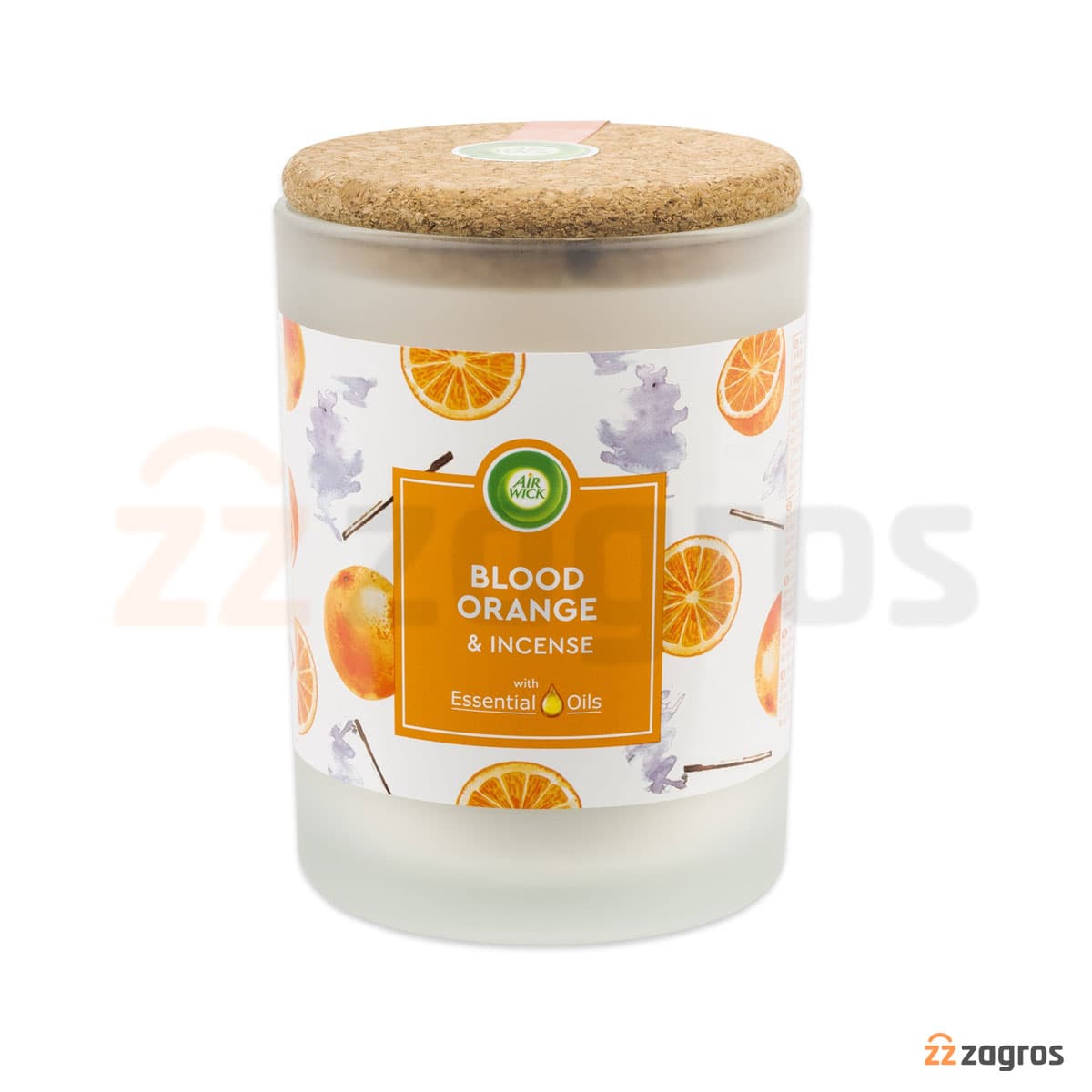 شمع معطر ایرویک با رایحه پرتقال و عود 185گرم