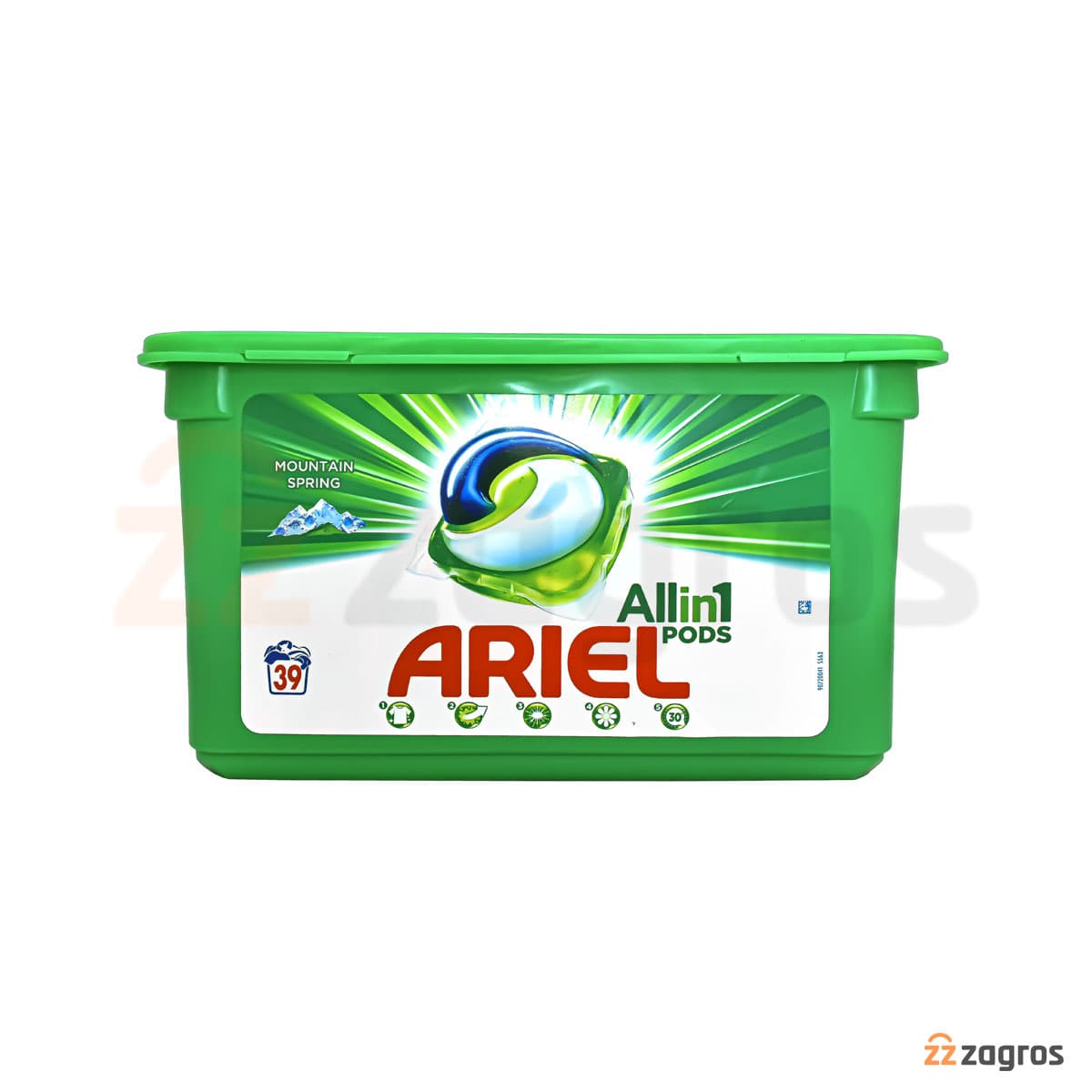 قرص ماشین لباسشویی آریل مدل All In One با رایحه کوهستانی 39 عددی