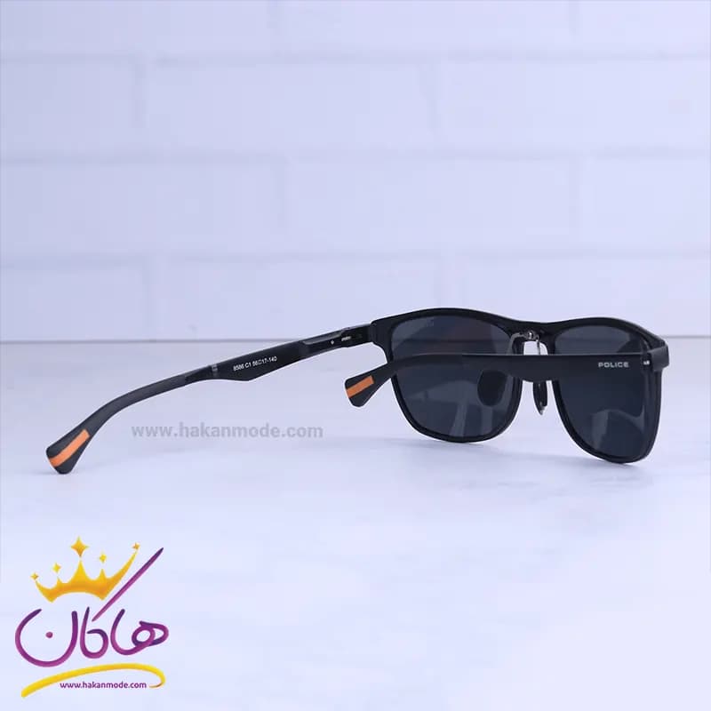 عینک آفتابی مردانه پلیس آلومینیوم فریم مشکی 8586/1 — تصویر ۳