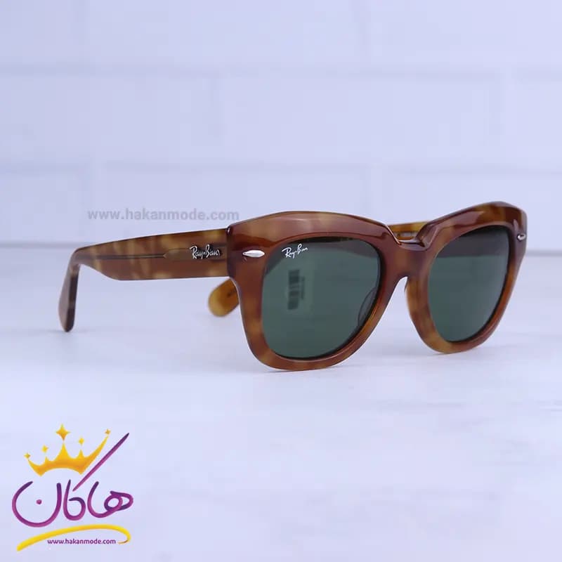 عینک آفتابی ری بن زنانه فریم قهوه ای RB 2186/4 — تصویر ۴