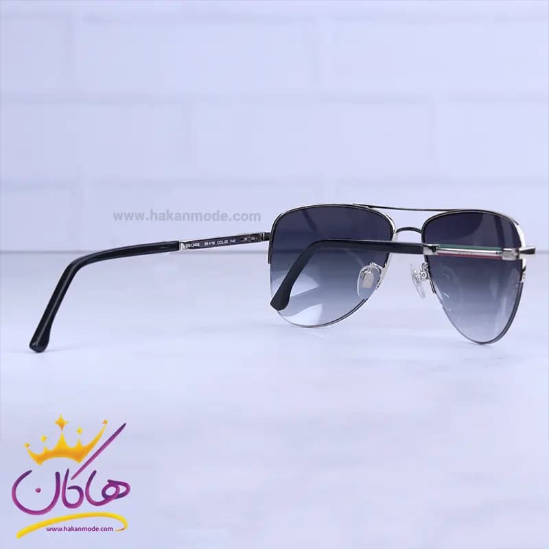 عینک آفتابی گوچی مردانه نیم فریم خلبانی GG 1240/2 — تصویر ۳