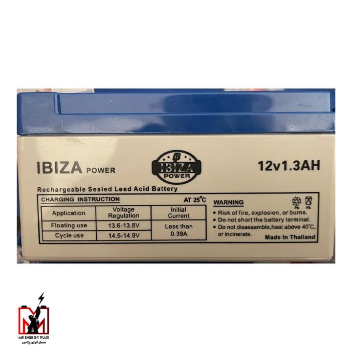باتری یو پی اس 12 ولت 1.3 آمپر ساعت ایبیزا Ibiza مدل 12V1.3AH ساخت ویتنام
