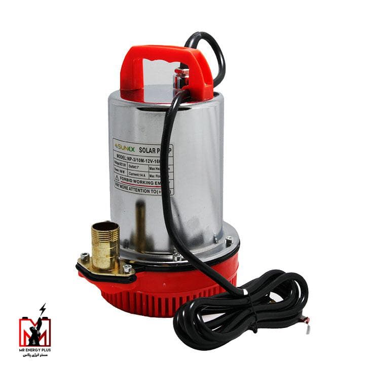 پمپ کفکش خورشیدی 1 اینچ 160 وات 12 ولت DC مدل NP-3/10M-12V-160W — تصویر ۴