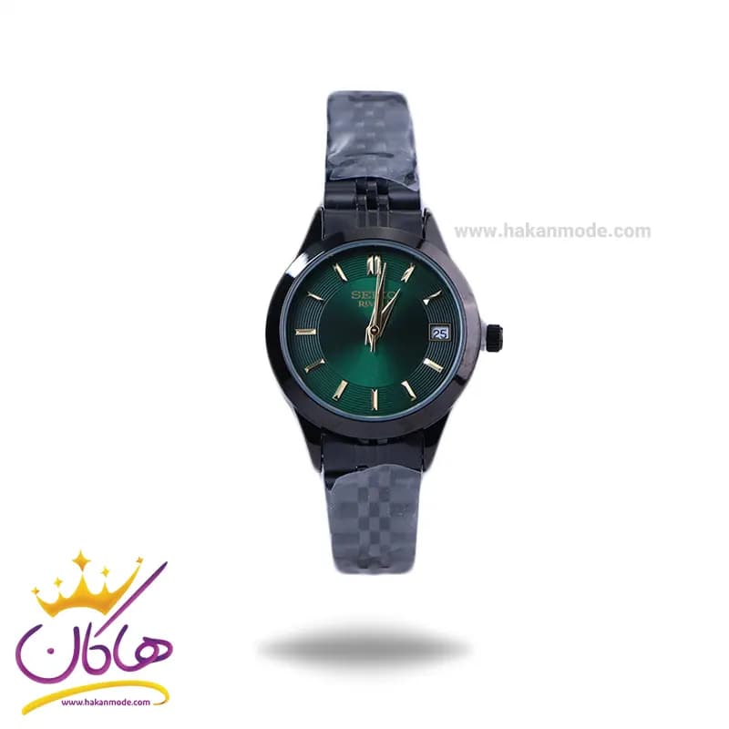 ساعت مچی سیکو زنانه فلزی مشکی صفحه سبز GN 059/59