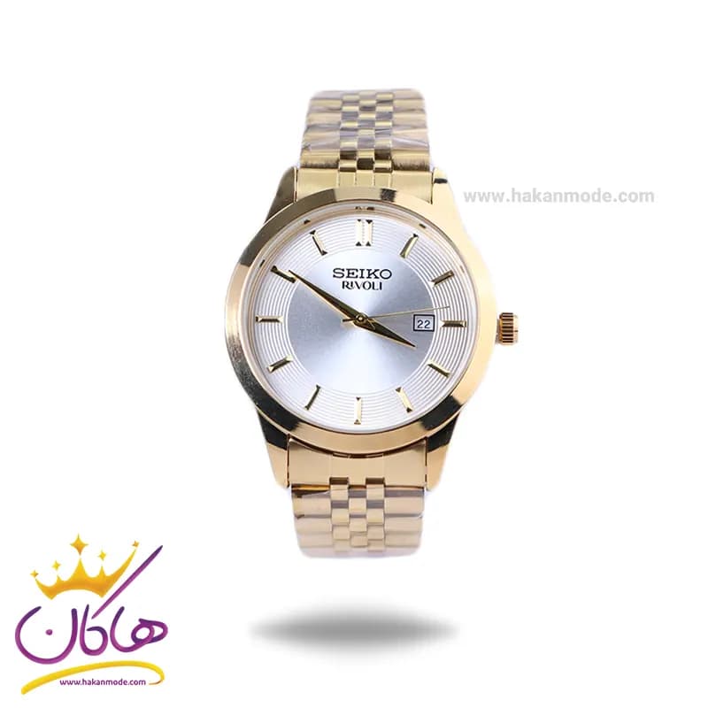ساعت مچی سیکو مردانه فلزی طلایی صفحه سفید OS 9/60