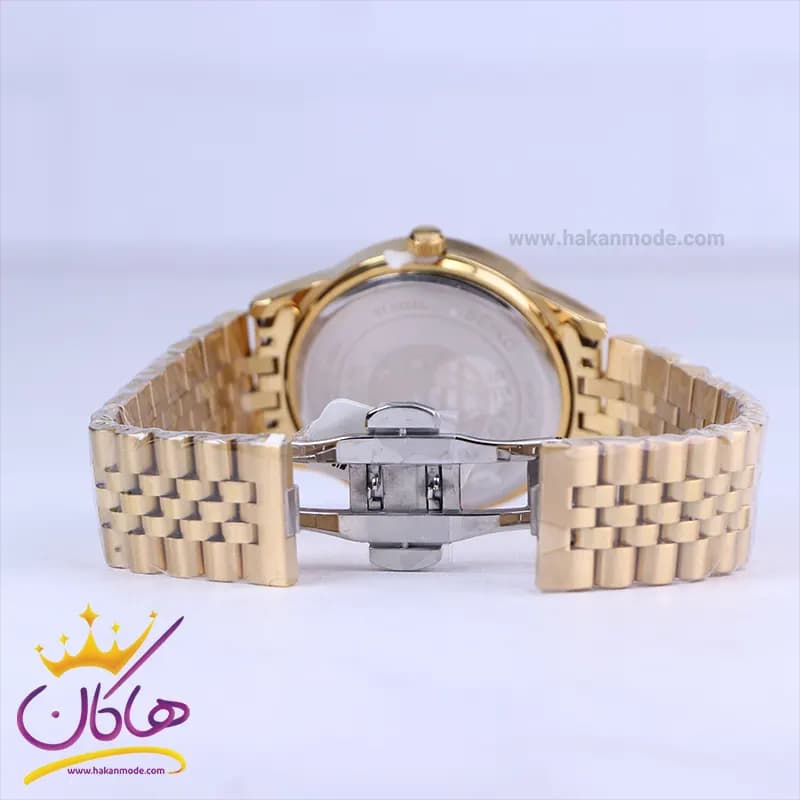 ساعت مچی سیکو مردانه فلزی طلایی صفحه سفید OS 9/60 — تصویر ۲