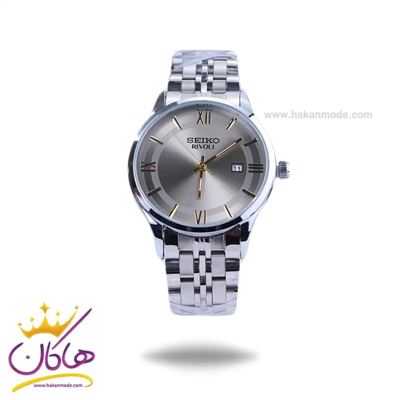 ساعت مچی سیکو مردانه فلزی نقره ای صفحه بژ OS 9/61