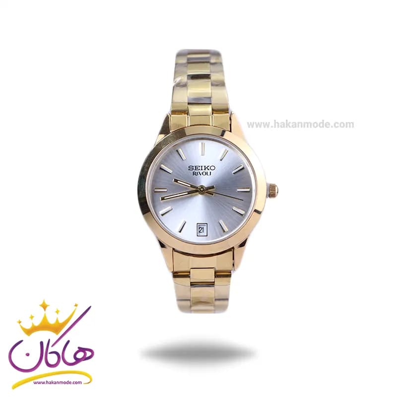 ساعت مچی سیکو زنانه فلزی طلایی صفحه سفید GN 059/53