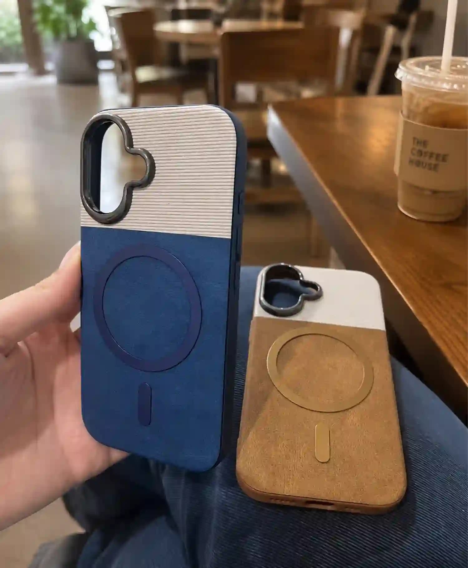 قاب چرمی مگ سیف دار Stylish گوشی موبایل Iphone 16 — تصویر ۵