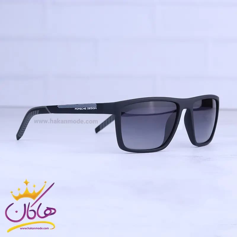 عینک آفتابی پورشه مردانه فریم مستطیل مشکی P8651/4 — تصویر ۴