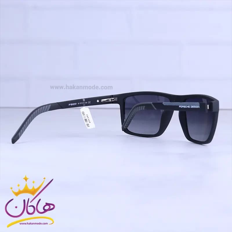 عینک آفتابی پورشه مردانه فریم مستطیل مشکی P8651/4 — تصویر ۳