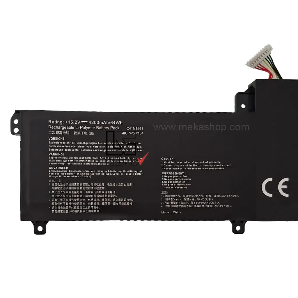 باتری لپ تاپ ایسوس Pn: C41N1541) Asus Rog STRIX G702V 4Cells) — تصویر ۲
