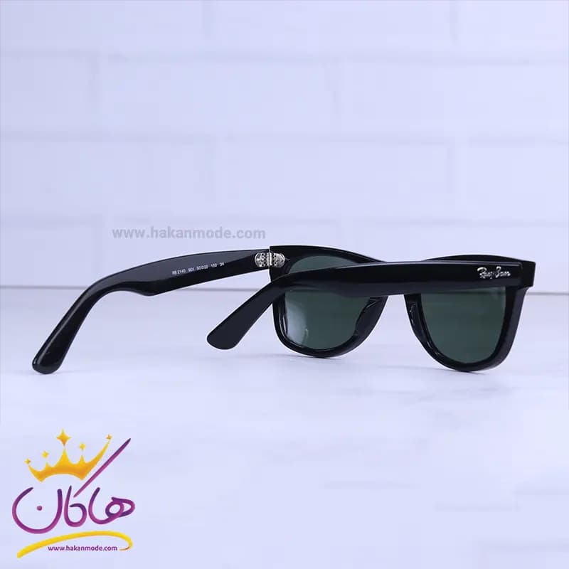 عینک آفتابی ری بن زنانه مشکی شیشه سبز RB 2140-50/1 — تصویر ۴