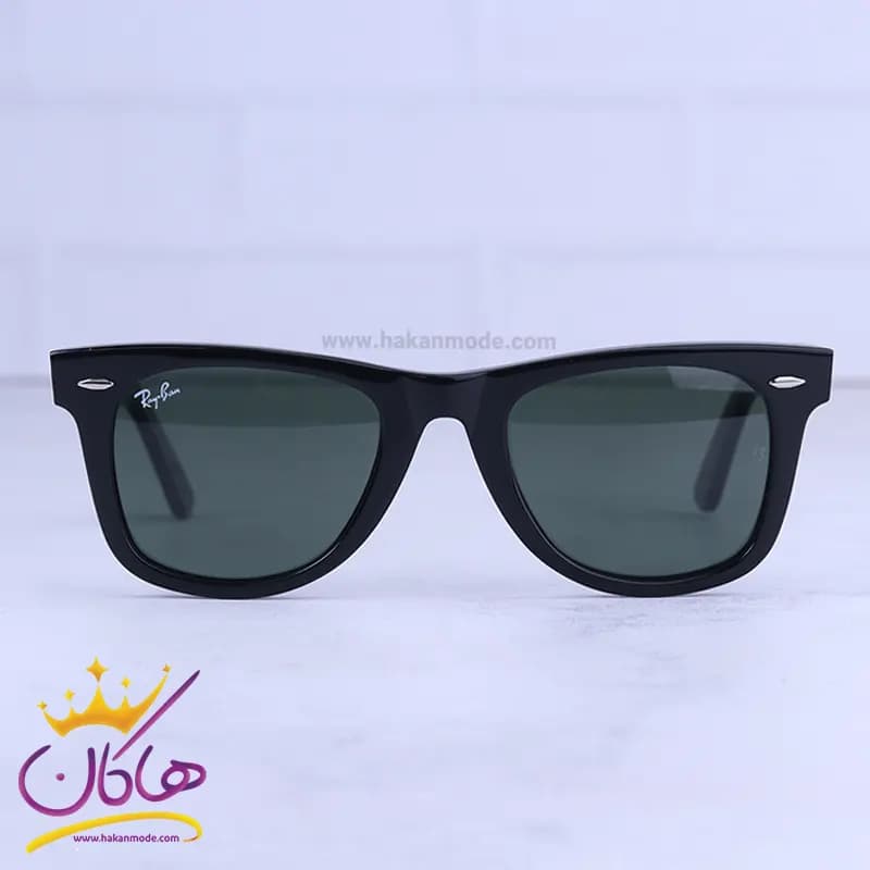 عینک آفتابی ری بن زنانه مشکی شیشه سبز RB 2140-50/1
