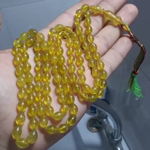 تسبیح شاه مقصود افغان تراش منظم از ریز به درشت زلال و نخ نما رنگ بی نظیر و تک کلکسیونی و خاص بسیار کمیاب | تسبیح سنگی | سنگ طبیعی | تسبیح مذهبی | تسبیح مالاکیت | تسبیح لاجورد | تسبیح یاقوت — تصویر ۲