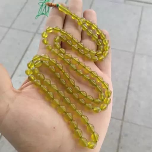 تسبیح شاه مقصود افغان کهنه تراش دقیق از ریز به درشت منظم بدون کوچک ترین عیب درجه یک بدون برفک و ترک در حد موزه | تسبیح سنگی | سنگ طبیعی | تسبیح مذهبی | تسبیح مالاکیت | تسبیح لاجورد | تسبیح — تصویر ۲