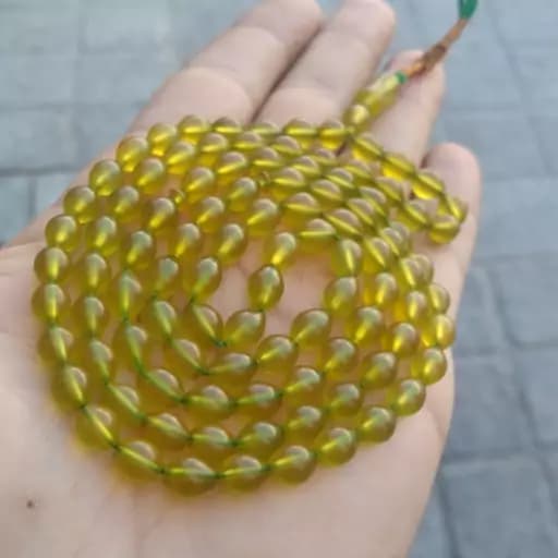 تسبیح شاه مقصود افغان کهنه تراش دقیق از ریز به درشت منظم بدون کوچک ترین عیب درجه یک بدون برفک و ترک در حد موزه | تسبیح سنگی | سنگ طبیعی | تسبیح مذهبی | تسبیح مالاکیت | تسبیح لاجورد | تسبیح — تصویر ۴