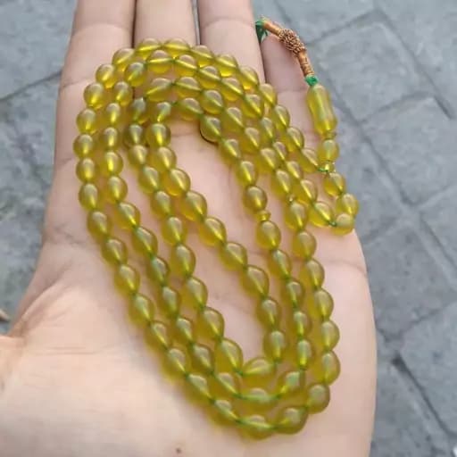 تسبیح شاه مقصود افغان کهنه تراش دقیق از ریز به درشت منظم بدون کوچک ترین عیب درجه یک بدون برفک و ترک در حد موزه | تسبیح سنگی | سنگ طبیعی | تسبیح مذهبی | تسبیح مالاکیت | تسبیح لاجورد | تسبیح — تصویر ۳