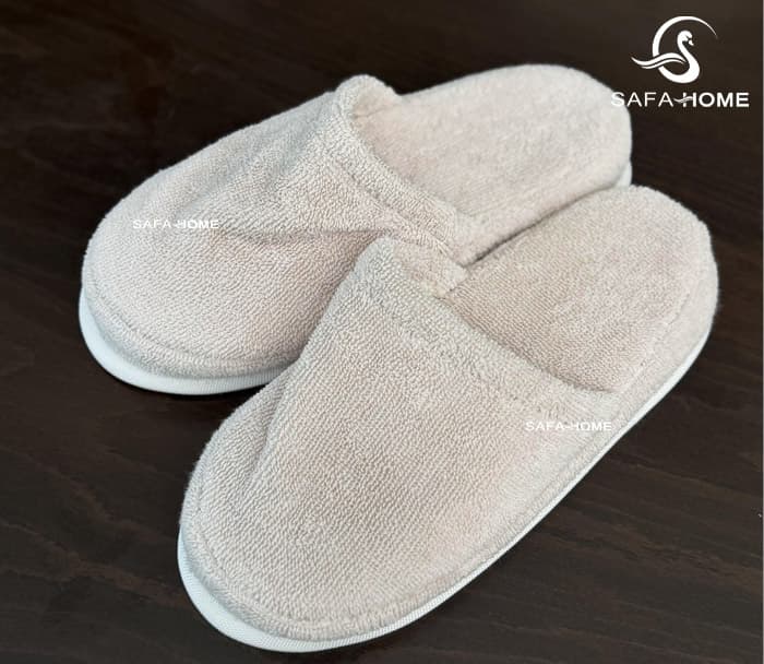 ست حوله دوقلو میکرو کرم تیره سفید — تصویر ۴