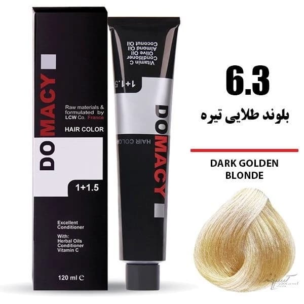 رنگ مو بلوند طلایی تیره دوماسی شماره 6.3 حجم 120 میلی لیتر — تصویر ۲