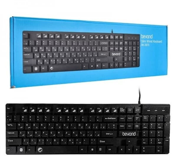 کیبورد باسیم فراسو مدل BK-2870 با حروف فارسی — تصویر ۲