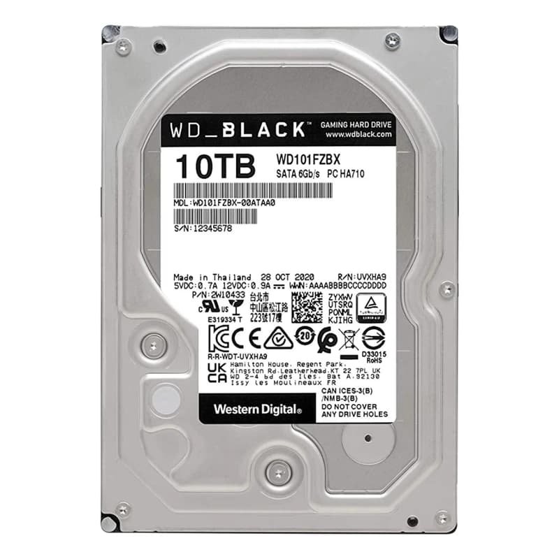 هارد دیسک اینترنال وسترن دیجیتال مدل Black WD101FZBX ظرفیت ۱۰ ترابایت — تصویر ۲
