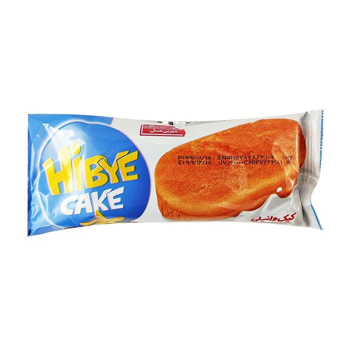 کیک HiBye وانیلی 60 گرمی شیرین عسل در کارتن 40 عددی