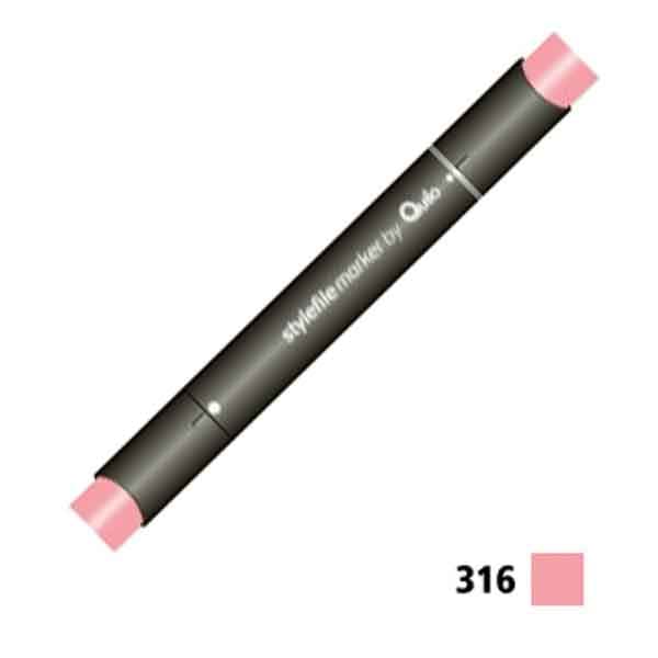ماژیک راندو دوسر کوییلو کد 316 مدل Stylefile (رنگ pastel rose)