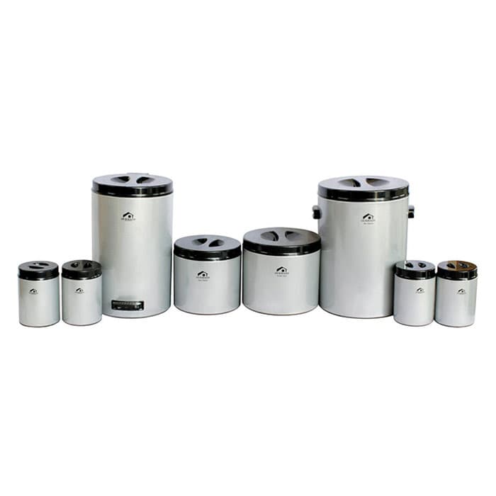 سرویس آشپزخانه 8 پارچه نقره ای درب مشکی اورمزد کد IGO-802