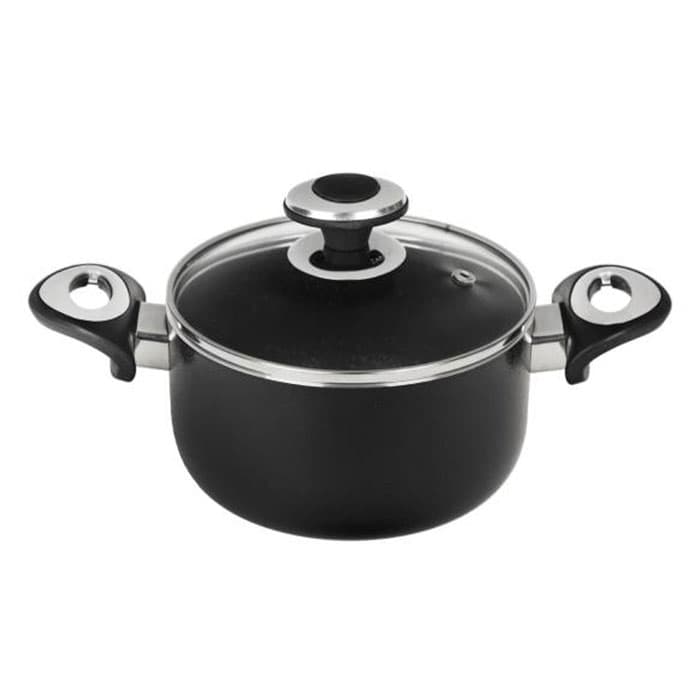 قابلمه سایز 16 گرانیتا نوک مدادی با درب شیشه ای زرساب کد GT-416B