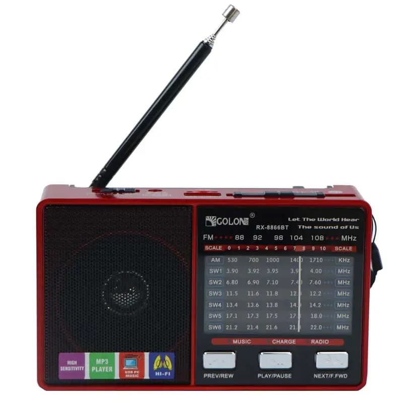 اسپیکر رادیو بلوتوثی کلاسیک گولون (Golon) مدل RX-8866BT