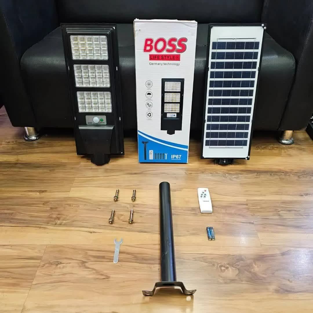 چراغ خورشیدی شارژی LED سه پنل باس مدل HK-LB
